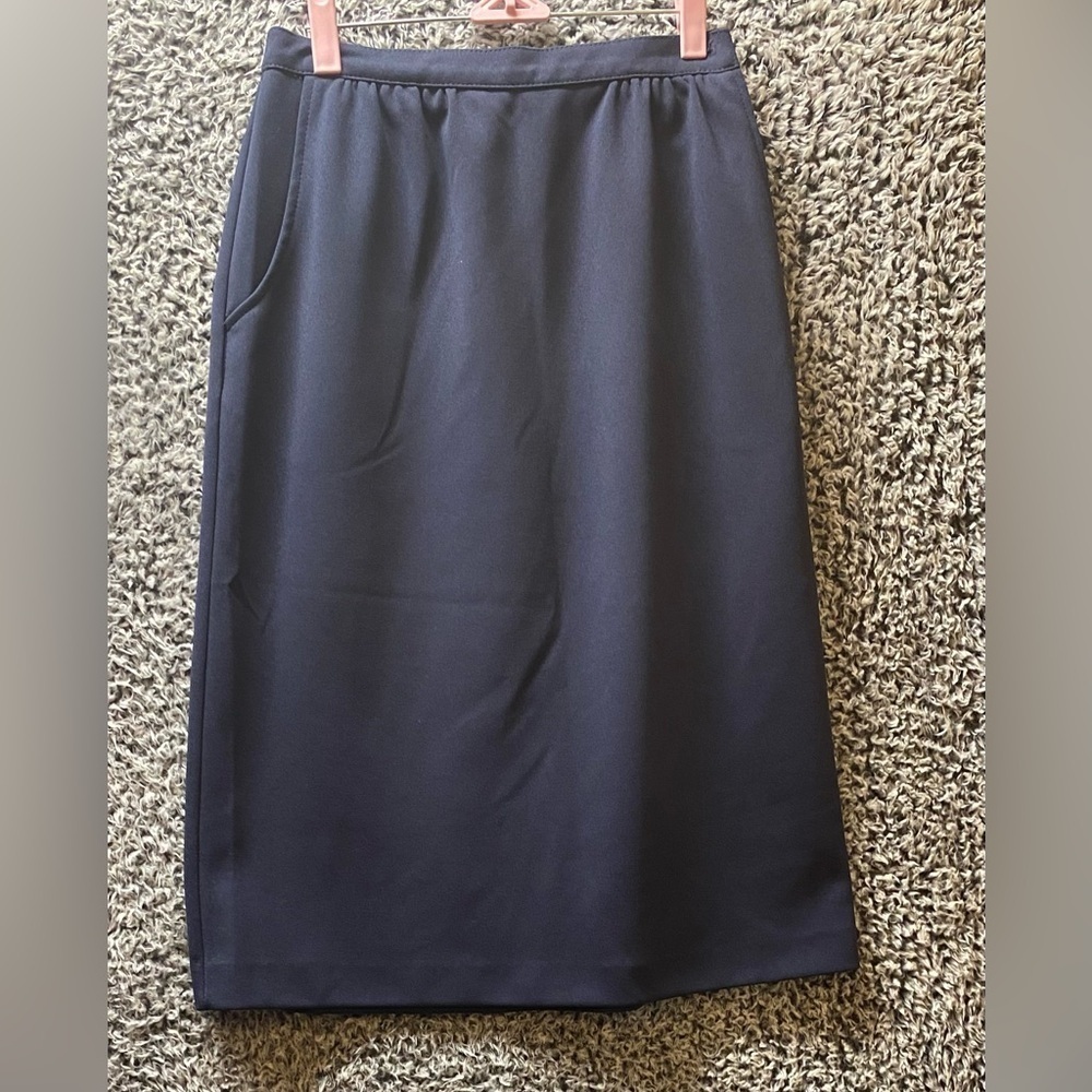 Brag Women’s Devon Bleu pencil skirt with Front Pockets made in USA Size 14